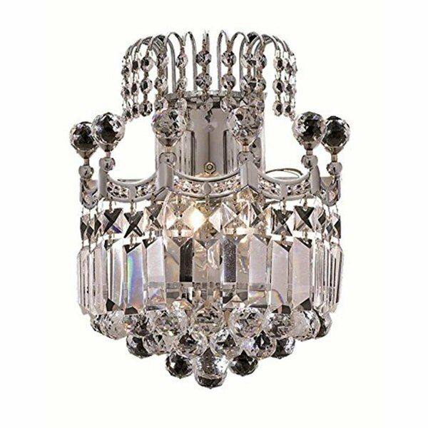 Elegant Lighting Elegant Lighting V8949W12C-RC Corona 2 Light Wall Sconce, Royal Cut Crystals - Chrome V8949W12C/RC